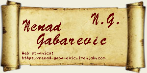 Nenad Gabarević vizit kartica